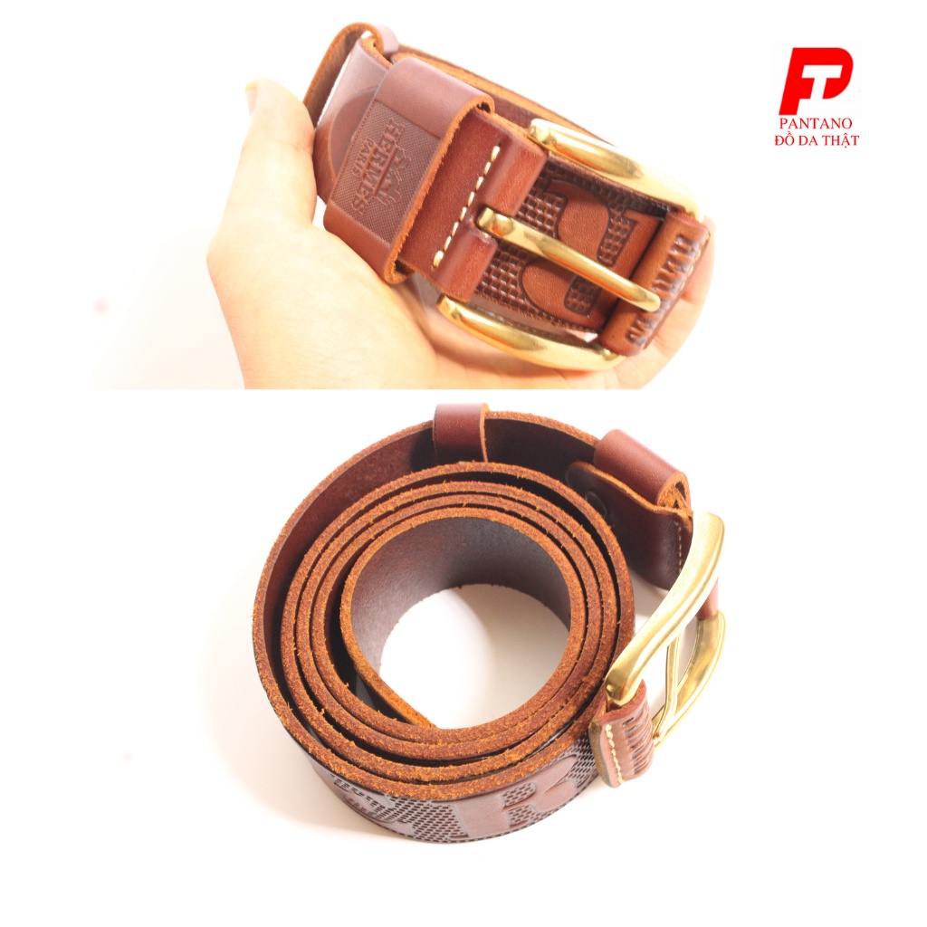 Da thật- dây thắt lưng nam cao cấp đẹp da bò thật chính hãng Hermes, bảo hành 12 tháng PT13- Có Quà Tặng