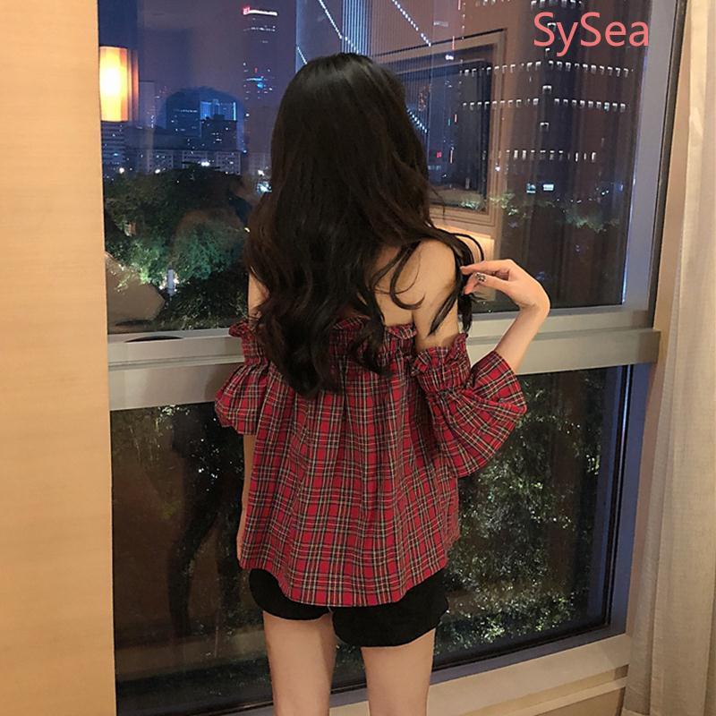 Áo kiểu trễ vai kẻ sọc thời trang mùa hè quyến rũ cho nữ