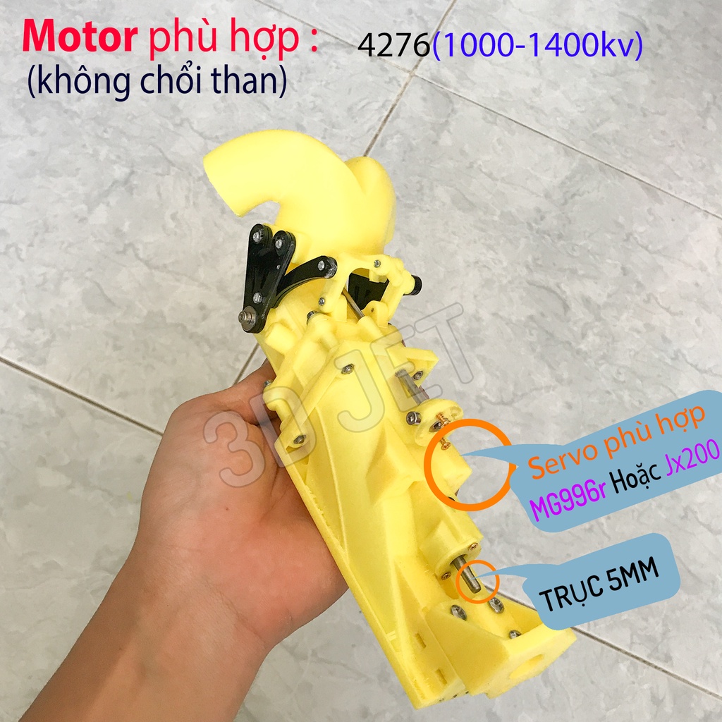 Turbo Jet cho Motor Không Chổi Than Size 4276 chế tàu thuyền