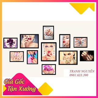 [Tranh giá xưởng] Bộ 11 tranh Spa, Nail, Phun xăm Miễn phí thiết kế, tặng thêm băng dính