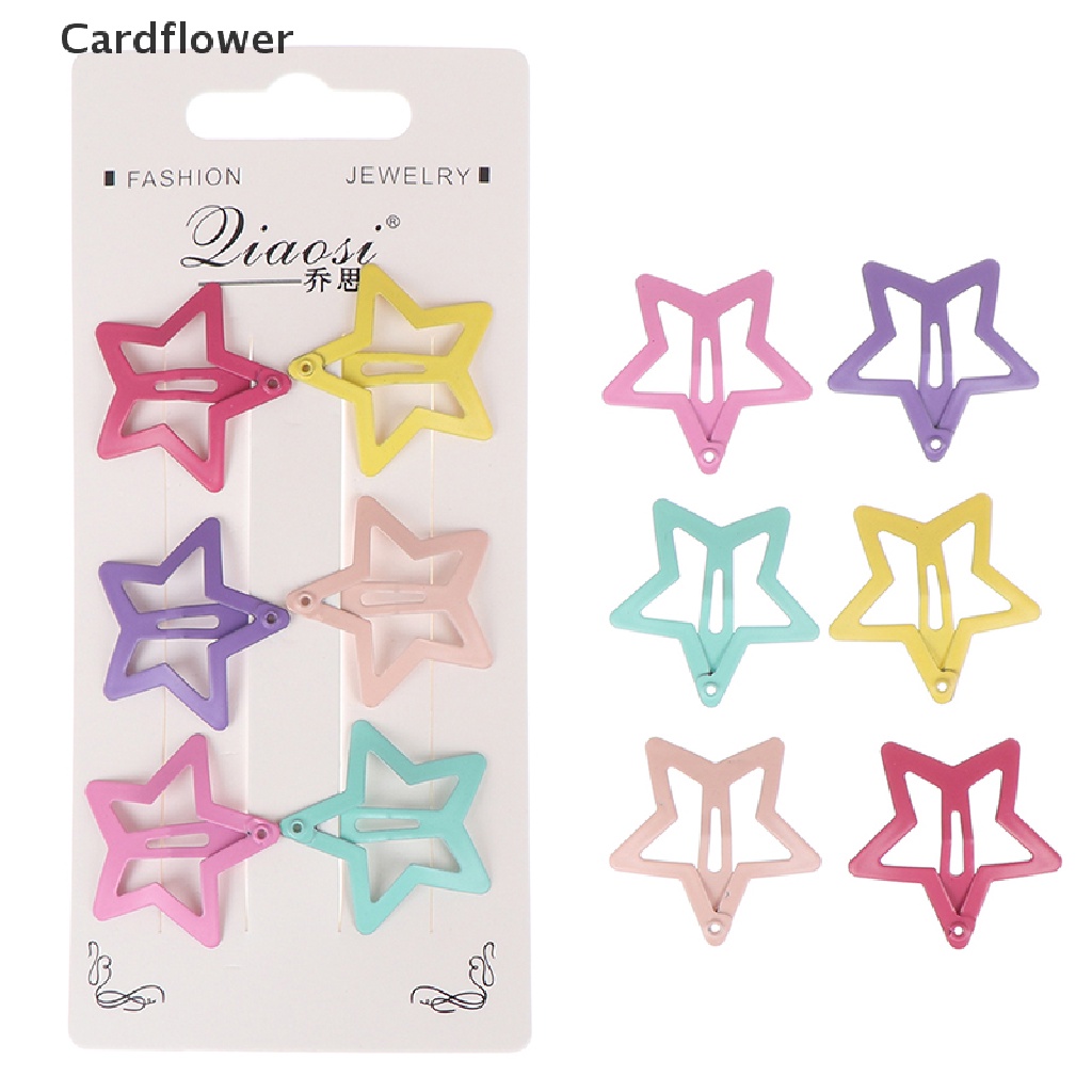 Bộ 6 Kẹp Tóc Kim Loại Hình Ngôi Sao Dễ Thương