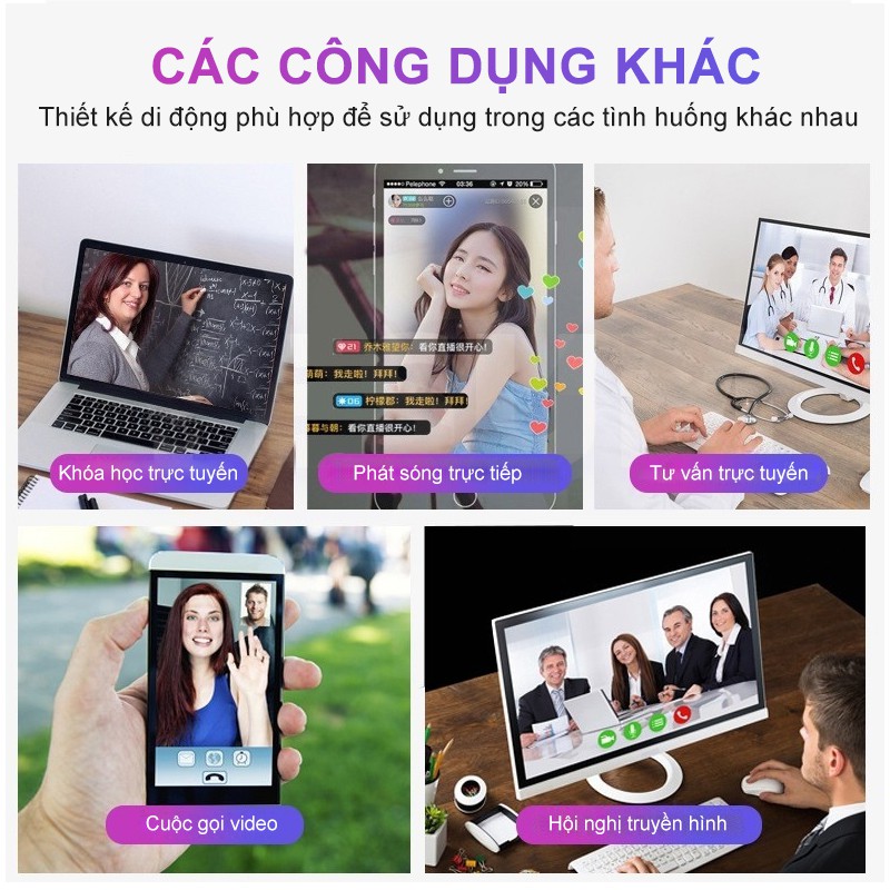 Webcam HD 1080p / 720p Chất Lượng Cao Tiện Dụng