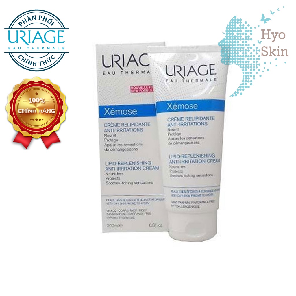 Kem chăm sóc da khô, rất khô, ngứa, viêm cơ địa, chàm URIAGE XEMOSE CREME RELIPIDANTE ANTI - IRRITATIONS