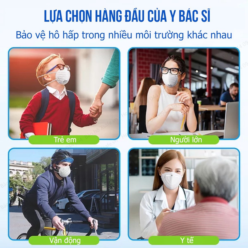 Khẩu trang N95 Benehal MS6115 Tiêu chuẩn NOISH Hoa Kỳ Kháng khuẩn - chống giọt bắn Khẩu trang y tế chuyên dùng y bác sĩ