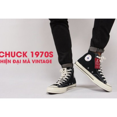 🌟 FREESHIP🌟 Giày Sneakers Converse Chuck Taylor All Star 1970s Black 🌟Trẻ trung - Năng động - Lịch lãm🌟