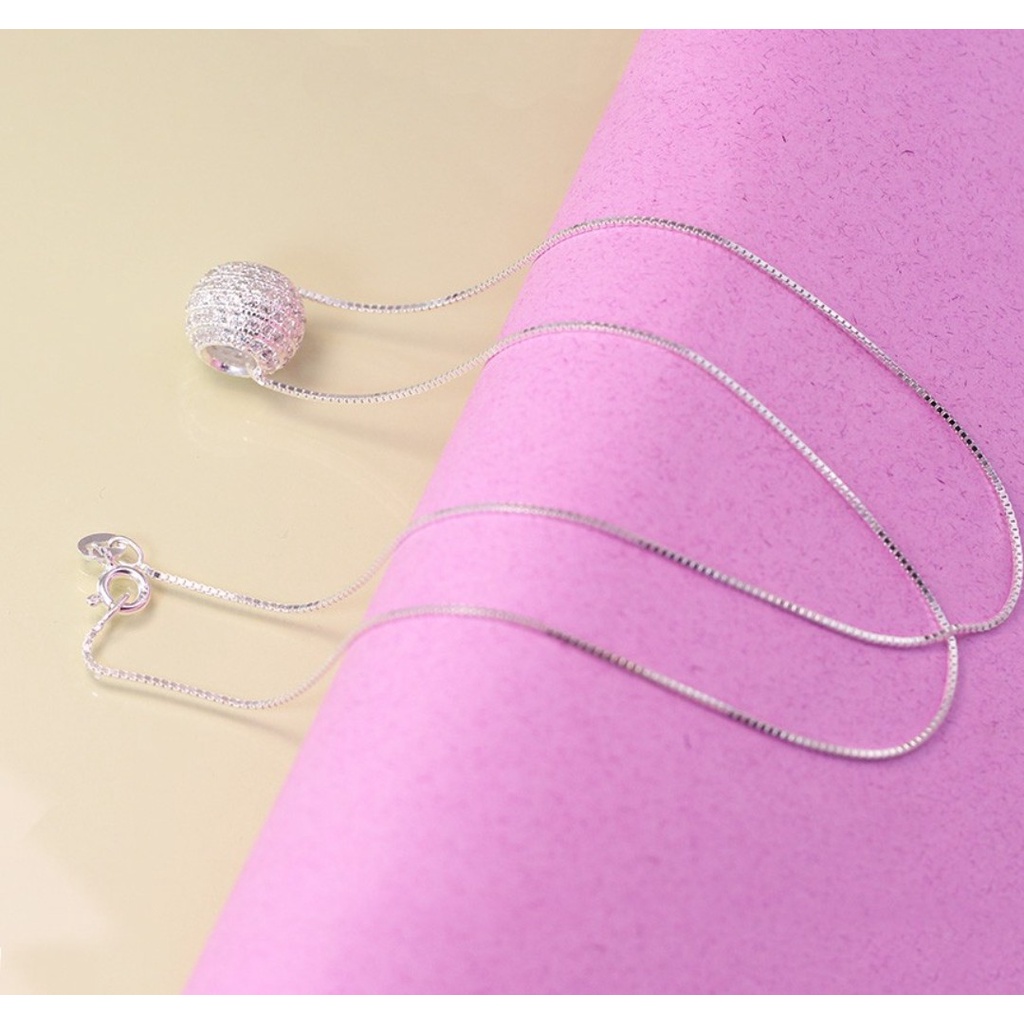 Dây chuyền bạc ý DaLiA Jewelry hạt Châu bi cầu xinh xắn đủ cỡ to nhỏ cho nàng