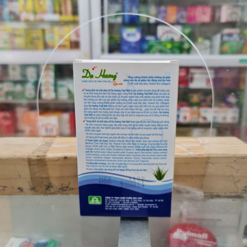 Dung dịch vệ sinh phụ nữ Dạ Hương ⚡ Tặng quà ⚡ Chai 100ml Hương xanh lô hội và tím Lavender