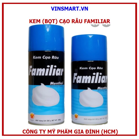 KEM  CẠO RÂU FAMILIAR CHÍNH HÃNG 360g, 300g, 175g có 2 vị hương, CHÍNH HÃNG