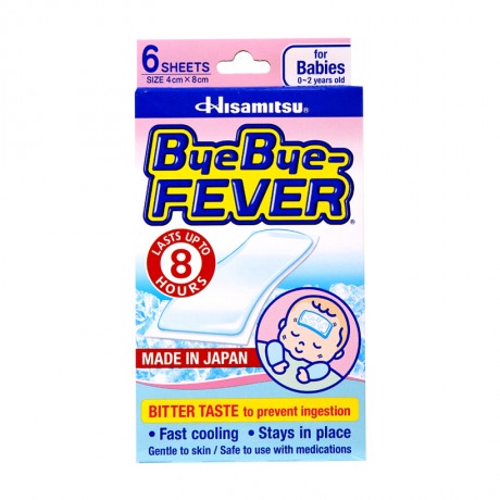 Miếng Dán Hạ Sốt BYEBYE-FEVER - Giảm nhiệt độ nhanh, an toàn cho trẻ sơ sinh- Hộp 3 gói