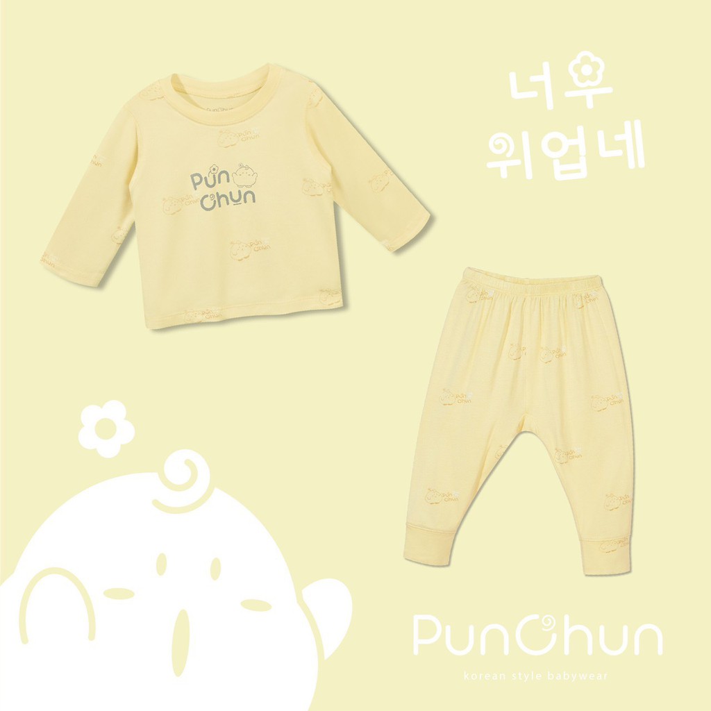 [CHÍNH HÃNG] Bộ dài tay cotton cao cấp trẻ em Punchun