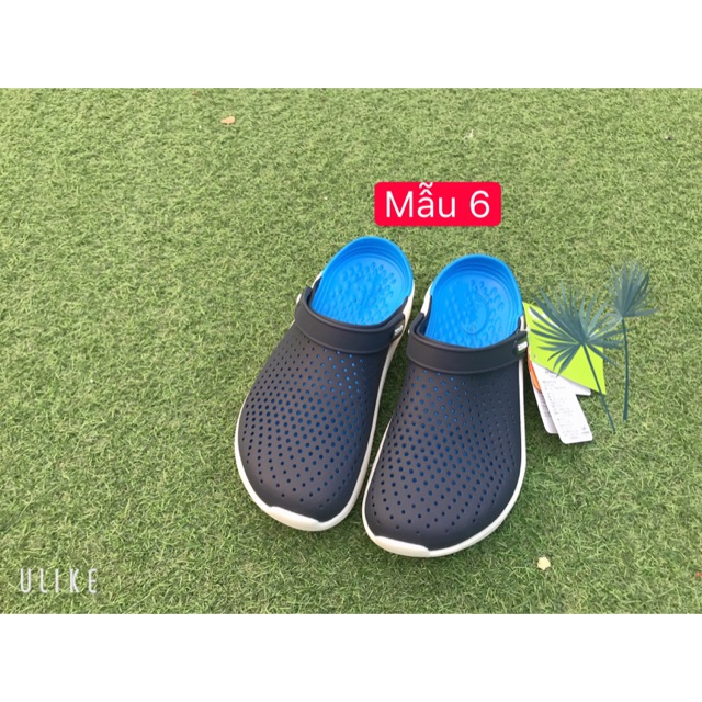 Dép sục cross literide nam nữ màu xanh navy gót xanh hàng loại 1 chính hãng chống nước | BigBuy360 - bigbuy360.vn