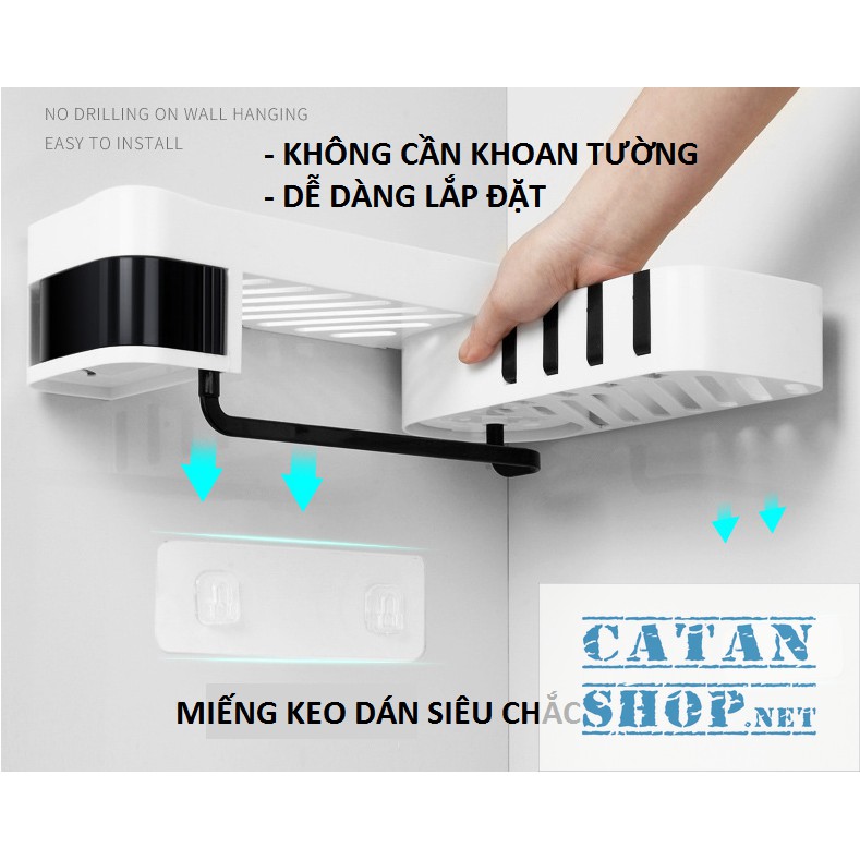 Kệ để đồ nhà tắm xoay 180 2 tầng sang trọng, kệ để đồ gia đình xoay siêu chắc chắn, tiện dụng GD236-KNTXoay