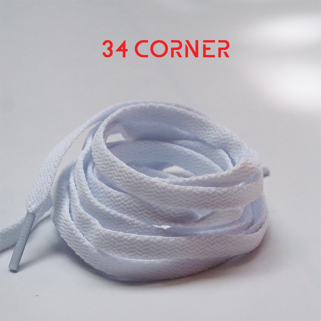 Dây Giày Jordan Pastel, Dây Giày AF1 120 Cm, Dây Giày Bản Dẹt Trắng Basic