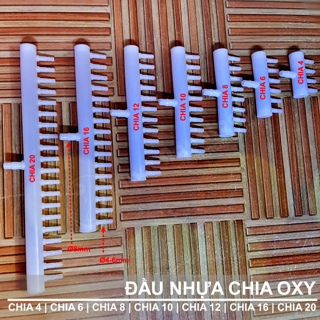 Van Chia Oxy - Đầu Chia 4 | 6 | 8 | 10 | 16 | 20 - Chia Ống Oxy Bể Cá Cảnh Thuỷ Sinh