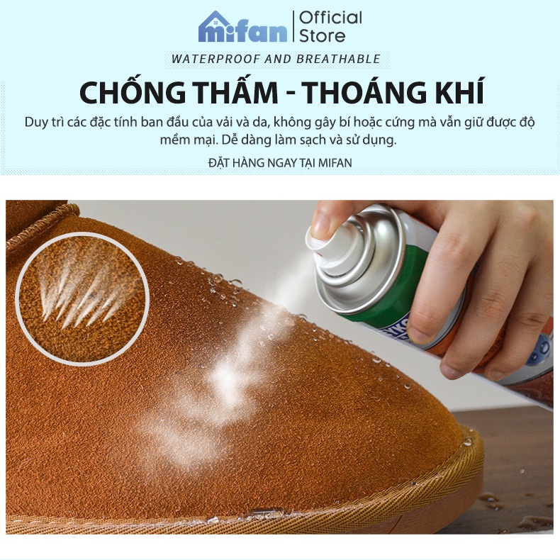 Bình Xịt NANO Chống Thấm EYKOSI Bản Mới 2020 - Chống Thấm Nước Giày Dép, Quần Áo, Đồ Da - PHÂN PHỐI CHÍNH HÃNG - MIFAN