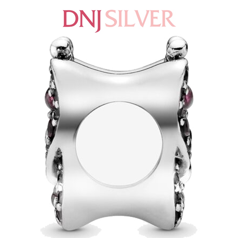 Charm bạc 925 cao cấp, hàng chuẩn bạc - Charm Pink Pavé Butterfly thích hợp để mix vòng tay charm - DN290
