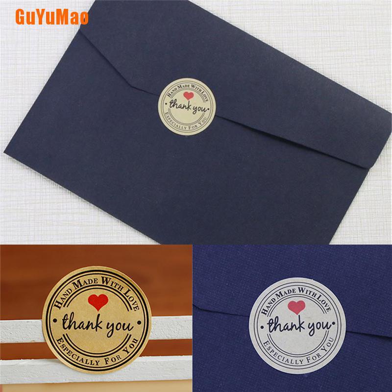 Set 12/60/120 Nhãn Dán Thủ Công In Chữ Made with Love Cho Bạn