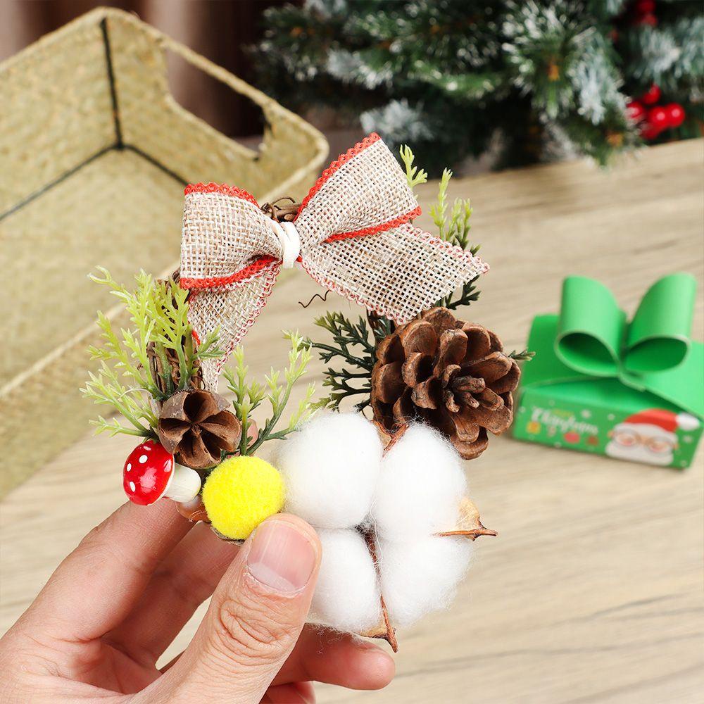 Phụ Kiện Treo Trang Trí Giáng Sinh Hình Tròn Đan Mây 10cm Sáng Tạo