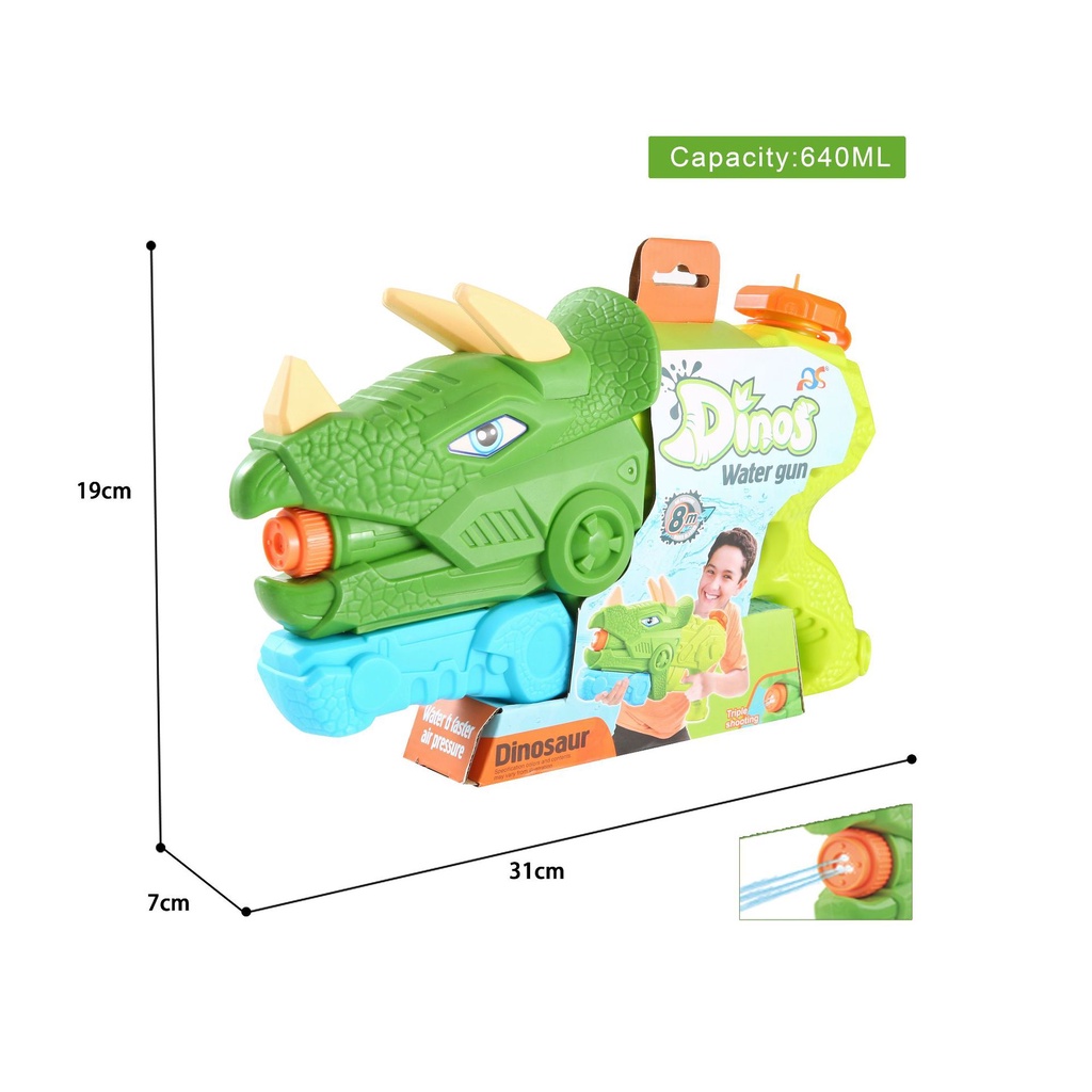 Súng Nước Khủng Long Nhiều Chế Độ Bắn Cực Mạnh Cho Mọi Lứa Tuổi