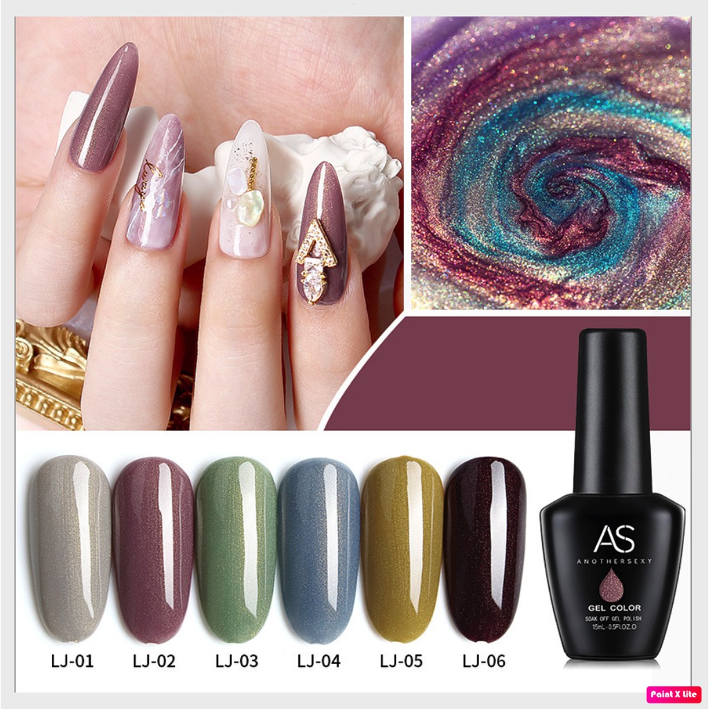 Sơn Gel AS Nhũ Giả Bột Mã LJ 15ml Chính Hãng