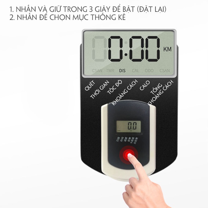 Xe Đạp Tập Thể Dục,Gym Tại Nhà Có Đồng Hồ Cảm Biến Đo Nhịp Tim,Quãng Đường,Tốc Độ,Thời Gian,Mẫu Mới Bền Đẹp