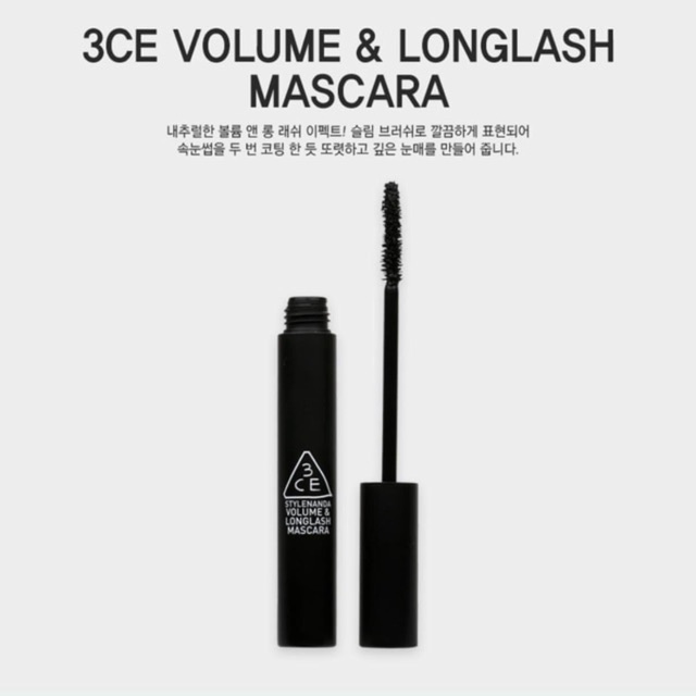 3CE VOLUME & LONGLASH MASCARA