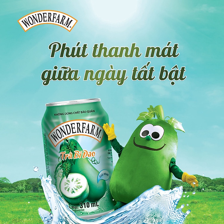 [RẺ NHẤT SHOPEE] [DEAL SỐC] 1 CHAI/LON TRÀ BÍ ĐAO NƯỚC BÍ ĐAO WONDERFARM CÁC 280ML 310ML