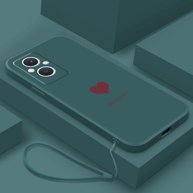 Ốp Điện Thoại Silicone Mềm Thiết Kế Đơn Giản Có Dây Đeo Cho OPPO Reno 8Z reno8Z 5G