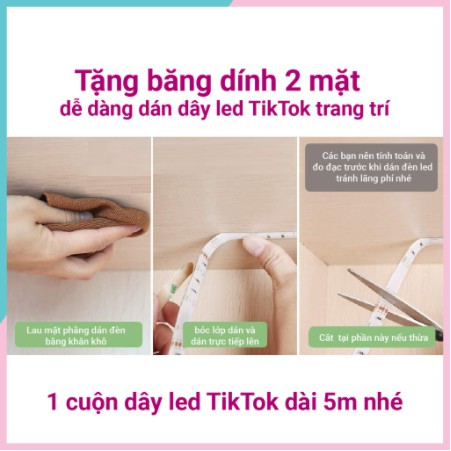 Đèn Led TikTok chuyên quay TikTok loại chuyển màu dài 5m Đèn trang trí những video triệu views của các hot TikToker