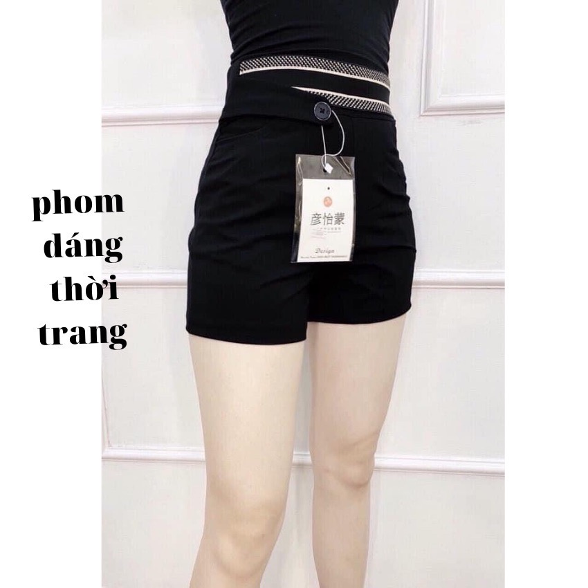 Quần Short nữ,quần đùi cạp chun lưng cao chất vải umi co giãn mặc thoải mái ANNA