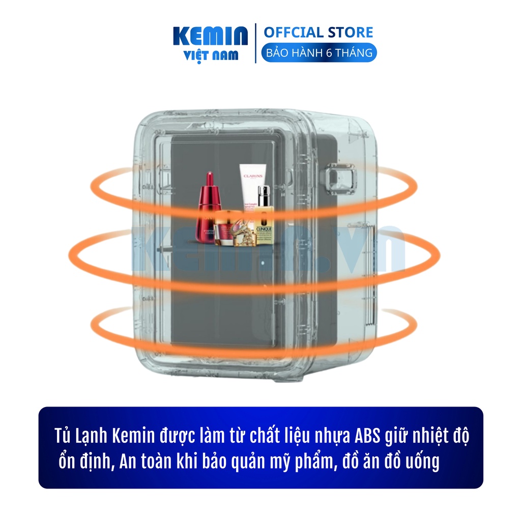 Tủ lạnh mini Kemin K10 - 10L Dùng ở nhà và ô tô làm nóng lạnh 2 chiều Bảo hành 6 tháng
