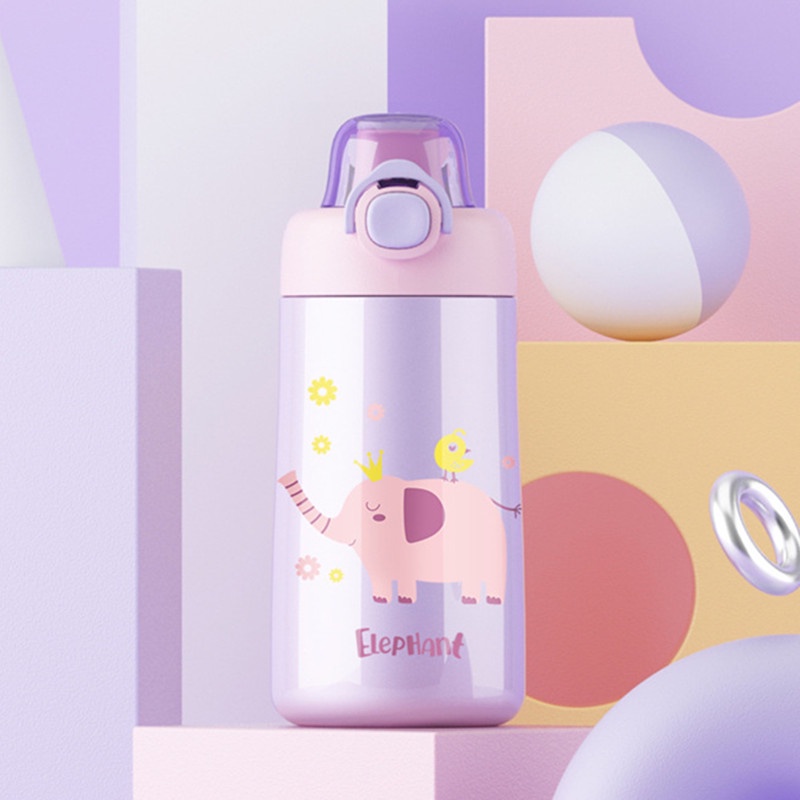 Bình Giữ Nhiệt Cầm Tay Với 350Ml/Ống Hút Thép Không Gỉ Miễn Phí Okase