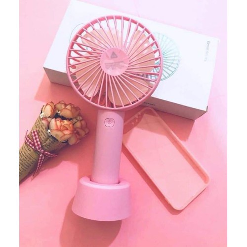 Quạt Mini Cầm Tay Tích Điện 4 Cánh Pin Sạc Có Đế Để Bàn 💥SIÊU HOT💥 | BigBuy360 - bigbuy360.vn