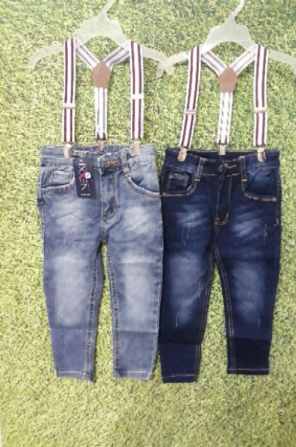 Quần bò (jeans) dài Nexxi kèm dây đai cho bé 10-19kg