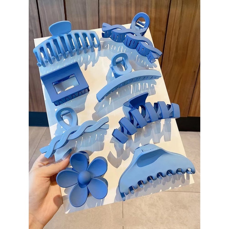 Kẹp Tóc Càng Cua Màu Xanh Dương Phụ Kiện Thời Trang Cho Nữ AB127