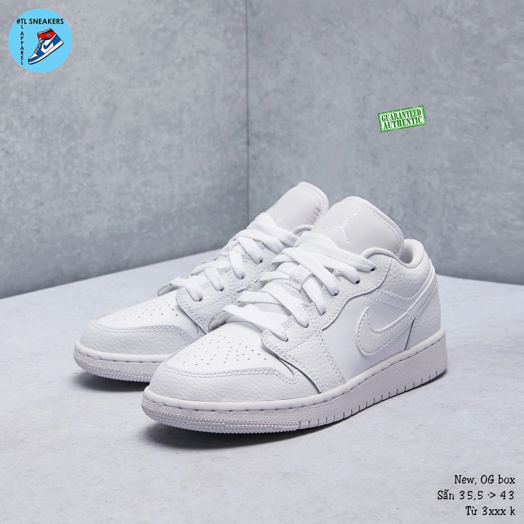 Giày Nike Air Jordan 1 Low Triple White (Chính Hãng) | Shopee Việt Nam