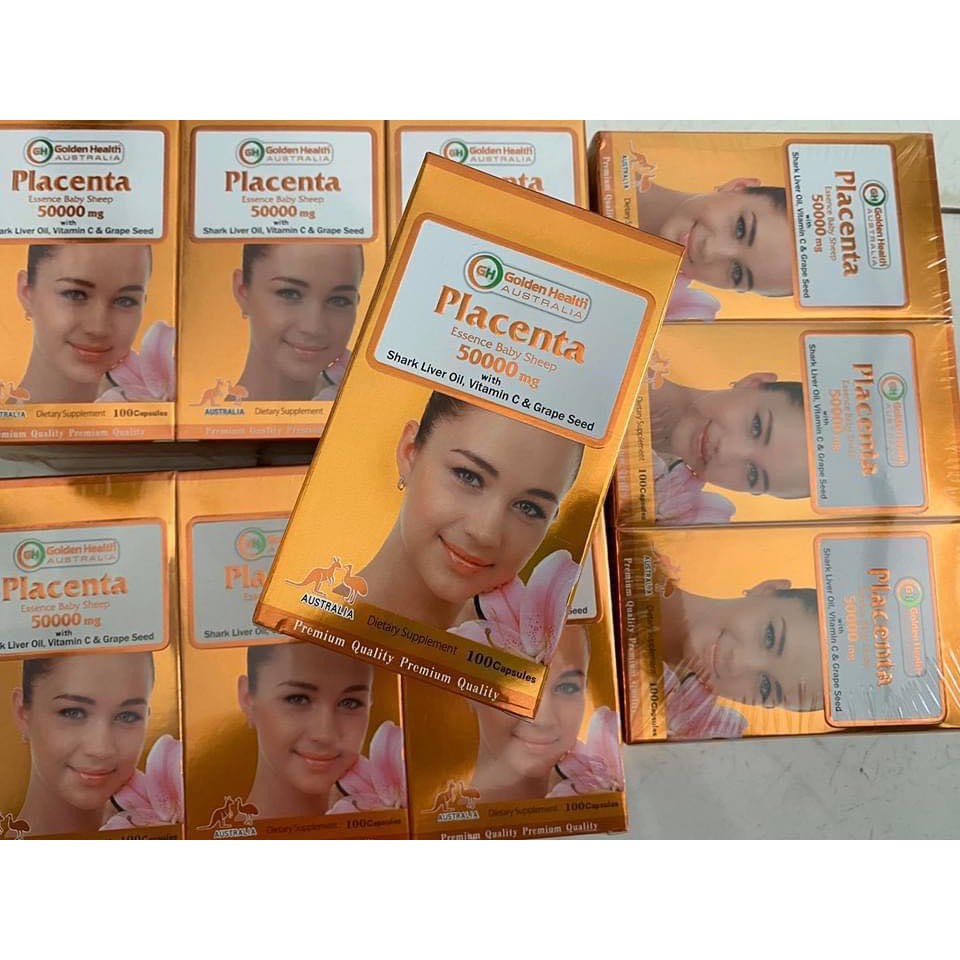 Viên uống nhau thai cừu Placenta Essence Baby Sheep 50000mg Golden Health, 100 viên