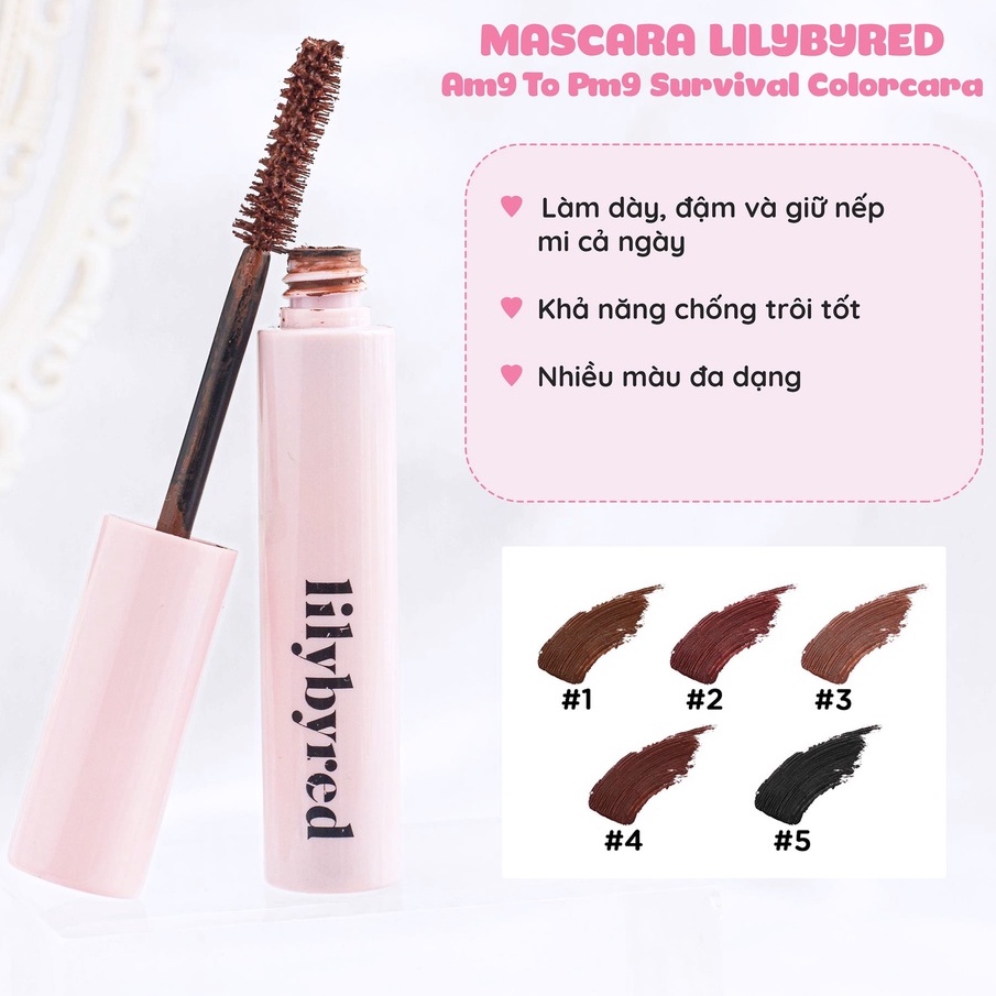Chuốt mi Mascara Lilybyred Am9 To Pm9 Survival Colorcara