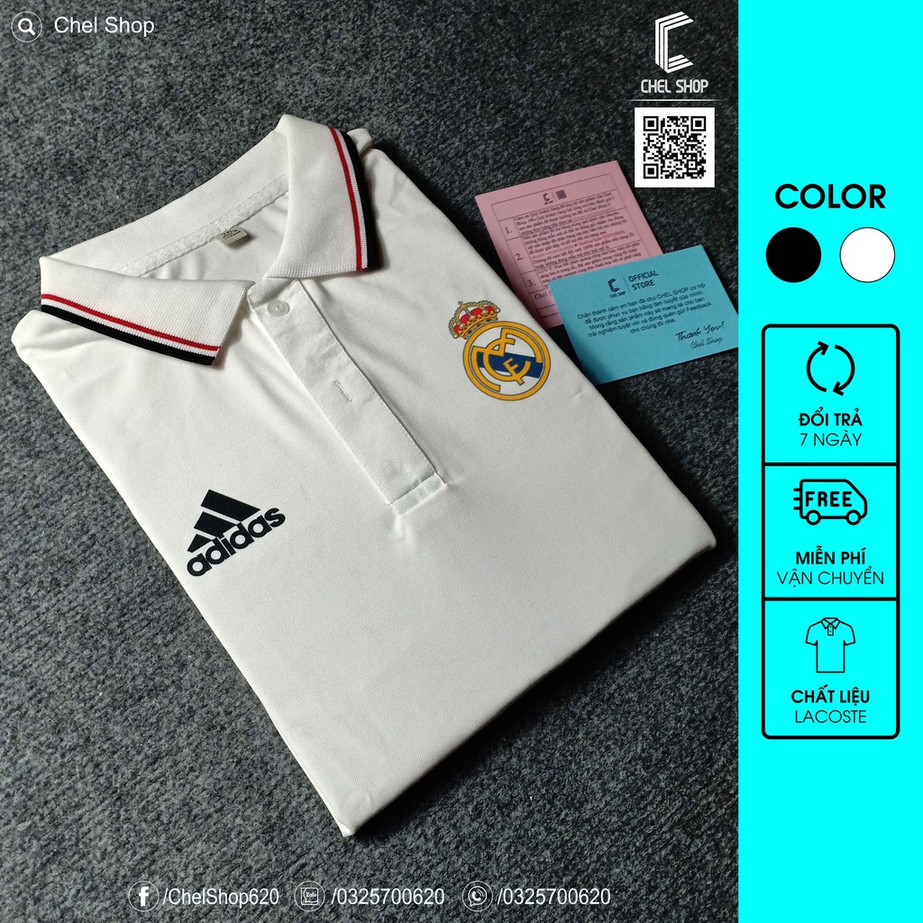 Áo polo 2V cao cấp Real Madrid [ẢNH THẬT]