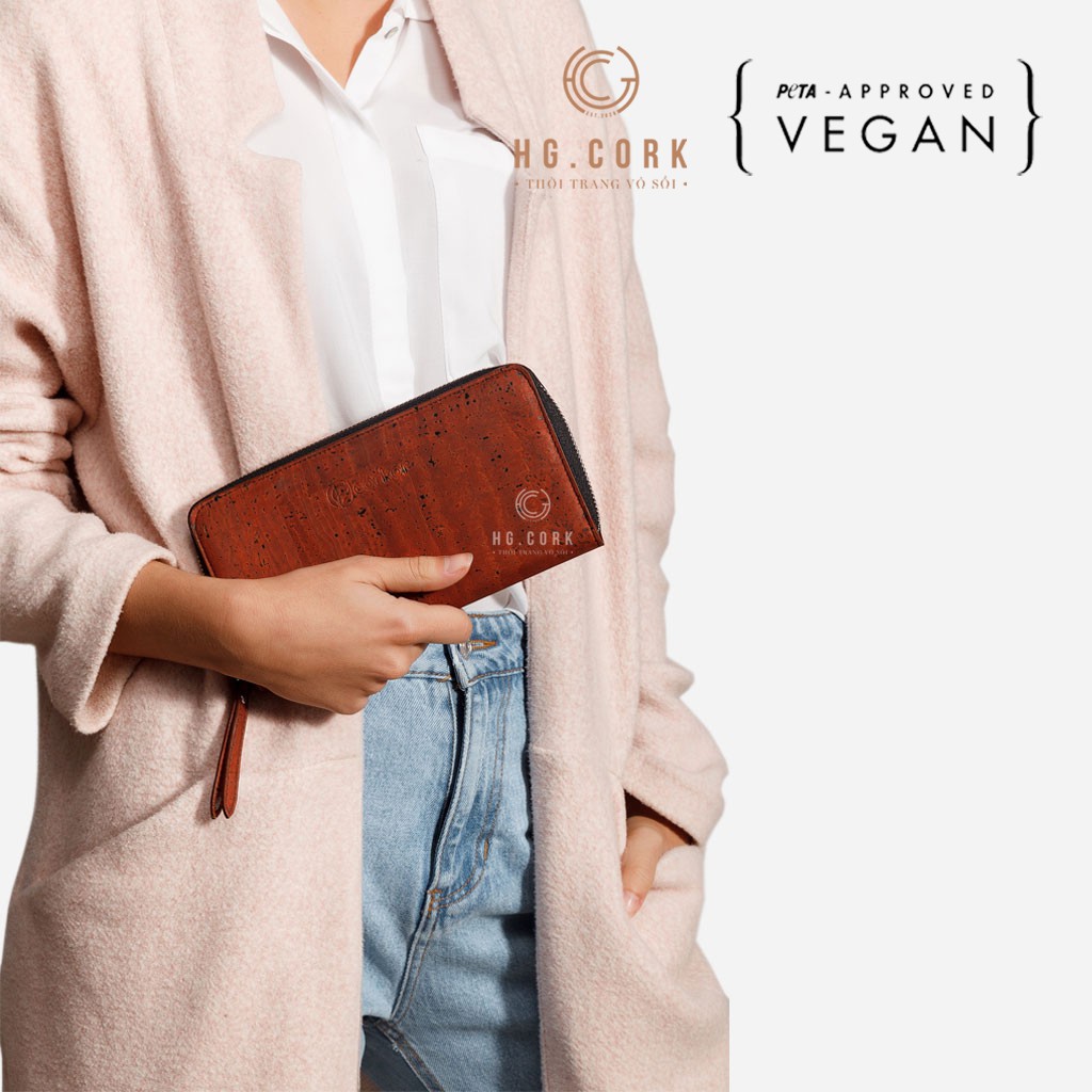 Ví nữ bóp nữ cao cấp cầm tay CORK WALLET LONG - HGcork Corkor CK252 - Nhiều màu - Hàng chính hãng, SX tại Bồ Đào Nha