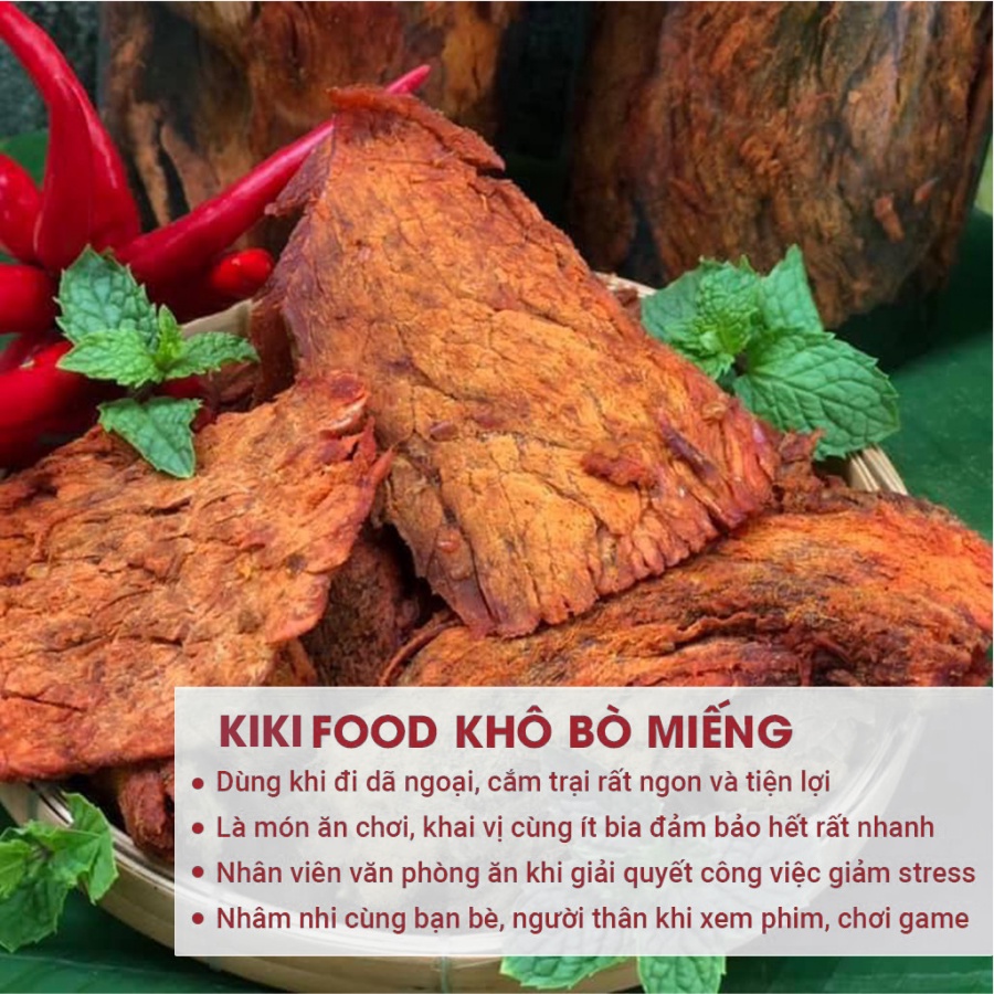 Khô bò miếng hồng ngự 300G KIKIFOOD thơm ngon, đồ ăn vặt Việt Nam an toàn vệ sinh thực phẩm | BigBuy360 - bigbuy360.vn