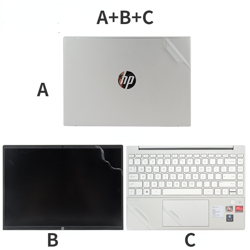Sticker Dán Laptop Màu Đen Trơn Bằng Nhựa Vinyl Cho HP 14s-cr 14s-cf 15s-dy 15s-du 15s-eq 15s-fq 14q-Bby 14g-br 14g-bx 14-BS 14-BS 14-Dk14S-Ck14Cm