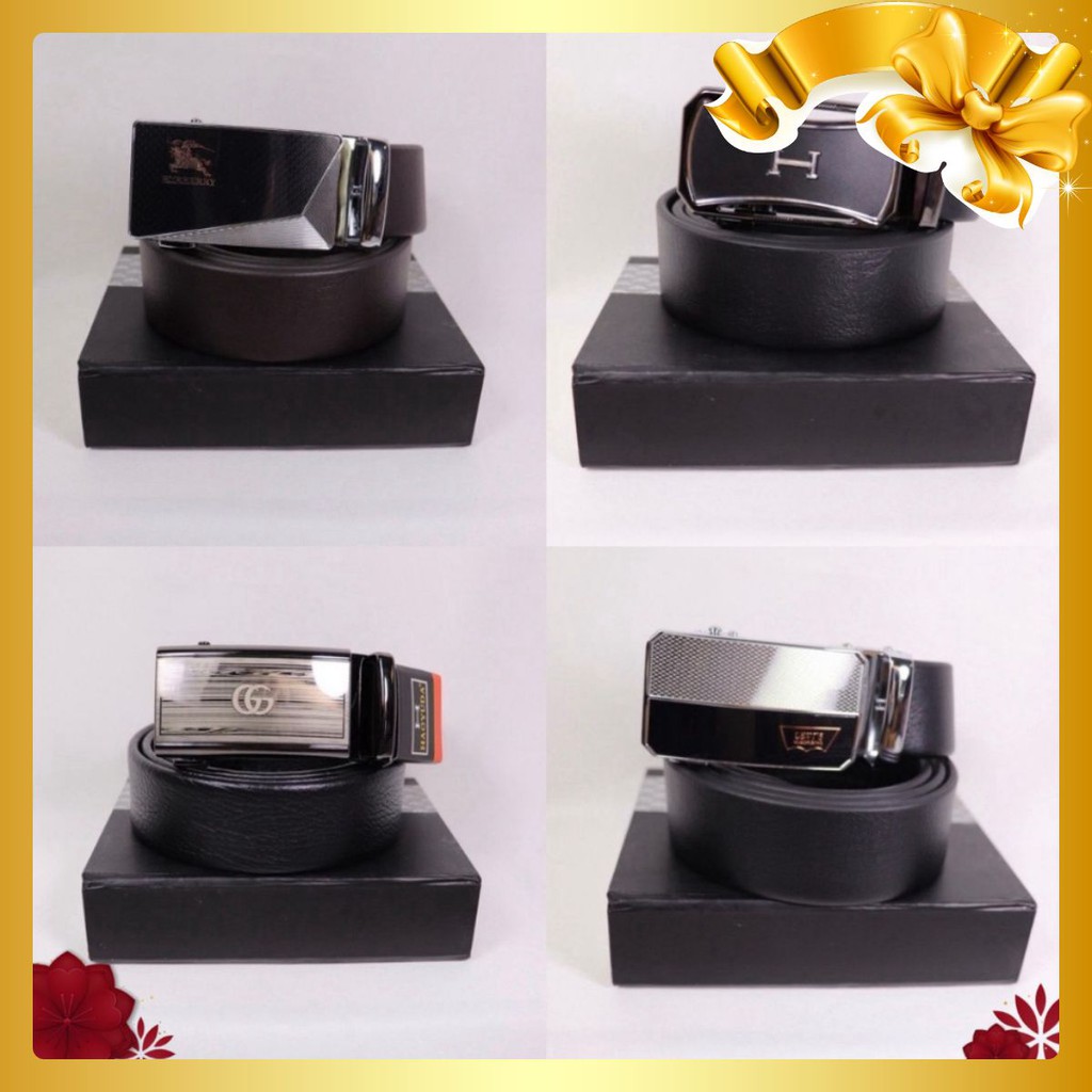 Thắt Lưng Nam Cao Cấp DHK_TL02 Dây Nịt Da Bò Khóa Lăn Thép Bền Bỉ - 6 Màu Full Box