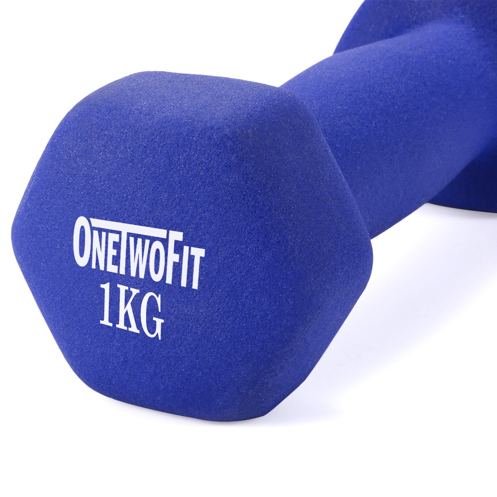 OneTwoFit tạ tay 2kg Neoprene tạ Dumbbell bộ 2 tạ tay