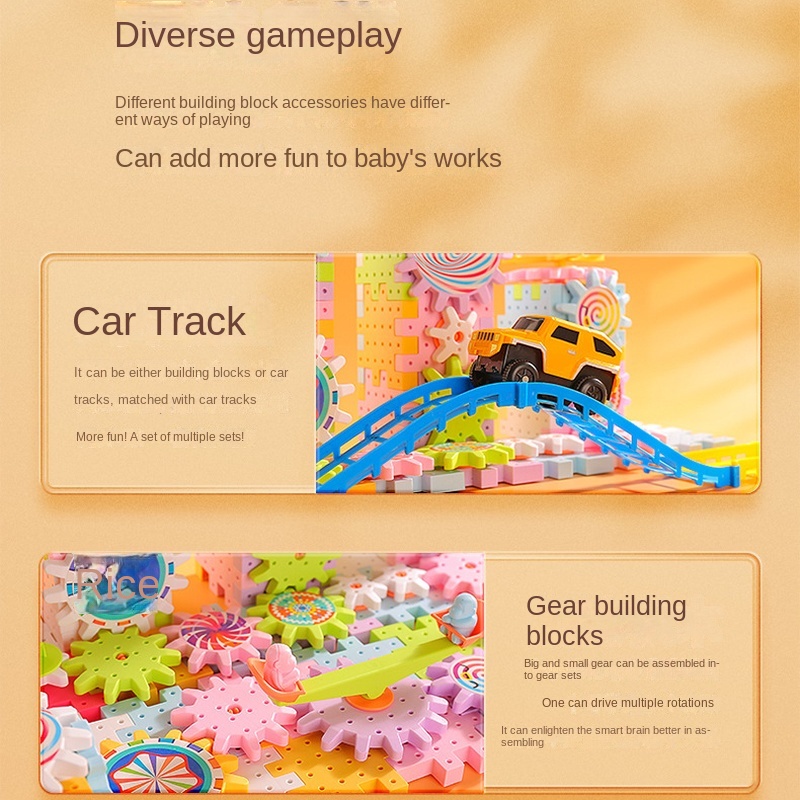 Bộ Đồ Chơi Lắp Ráp Bánh Răng Điện Tử GYLMY47 Cho Bé