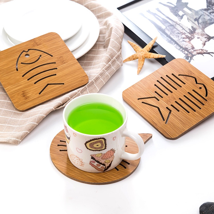 Mới Tấm Lót Bàn Ăn Bằng Gỗ Dày Dặn Cách Nhiệt Chống Bỏng Chống Trượt Tiện Dụng Cho Nhà Bếp
