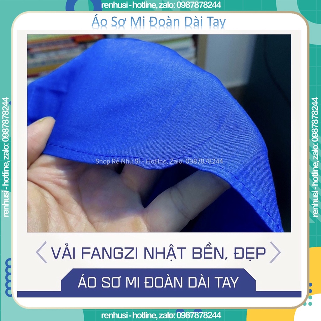 Áo sơ mi đoàn Dài &amp; Cộc Tay (Mua áo tặng 1 đôi Tất)