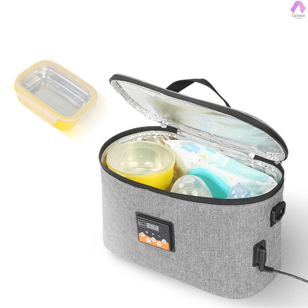 Hộp Hâm Nóng Thức Ăn Di Động Mini 12V Với Màn Hình Kỹ Thuật Số 8L Cho Xe Hơi/Cắm Trại Du Lịch On The Go