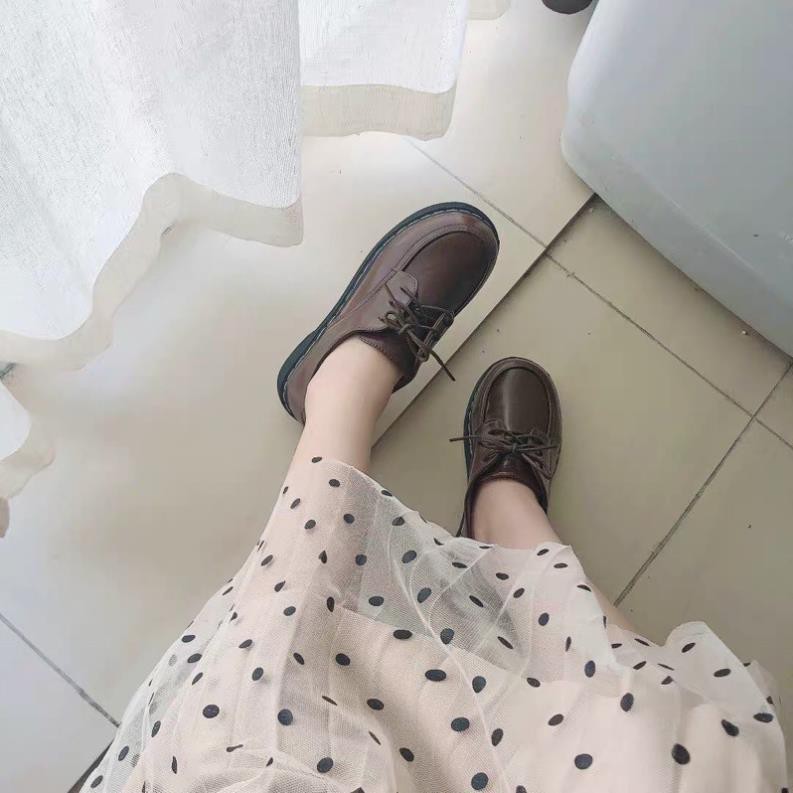 |HÌNH THẬT - HÀNG LOẠI 1| Giày nữ/ Giày oxford da trơn buộc dây đế bằng cao 3cm (4 ảnh cuối hình thật) -h91 | BigBuy360 - bigbuy360.vn