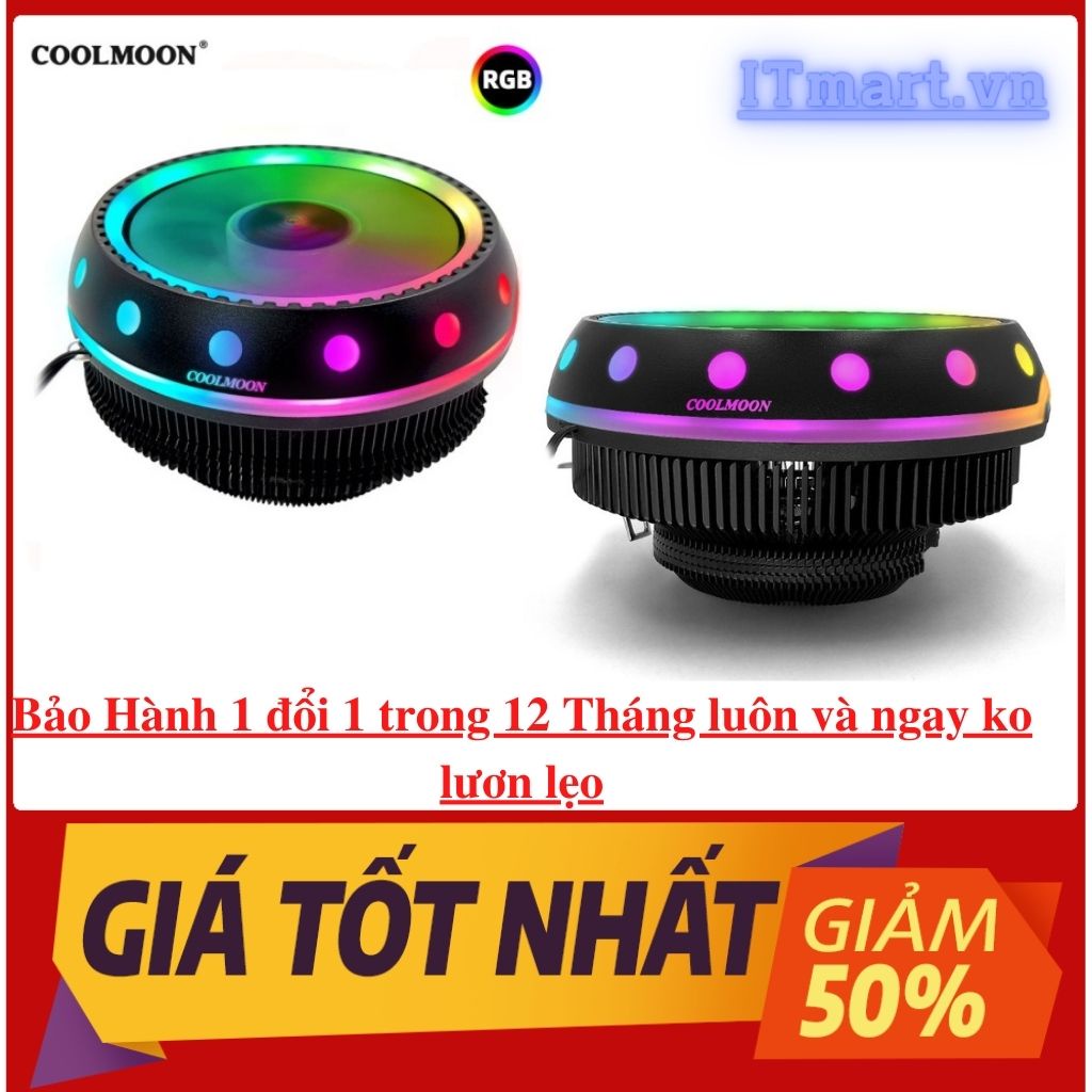 QUẠT TẢN NHIỆT CPU COOLMOON UFOX LED RGB